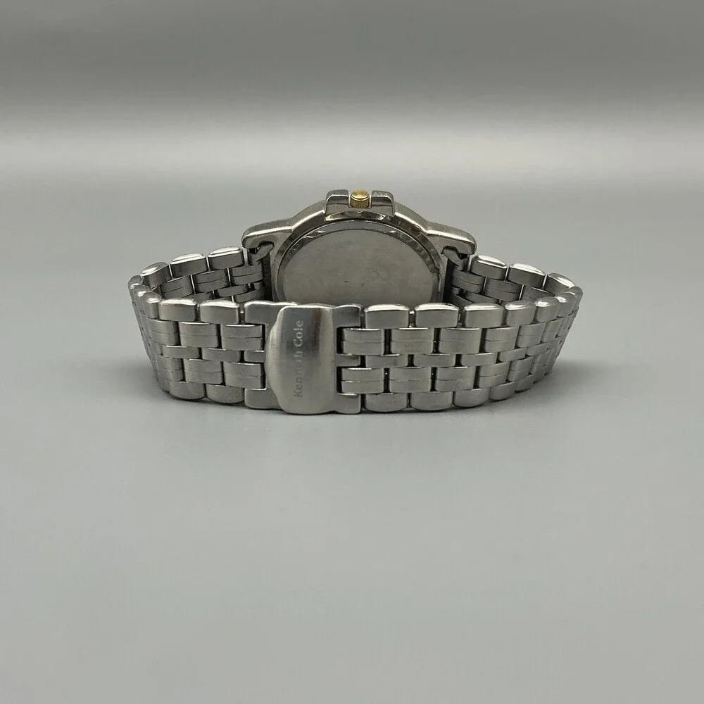 Kenneth Cole Womens Watch 34mm White Dial Silver Tone Date New Battery 7